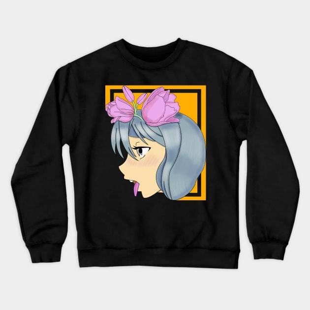 Anime girls Y Crewneck Sweatshirt by Gerigansu